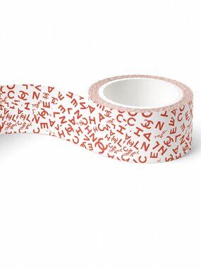 Chanel Luxe Washi Tape - (Red Typography)